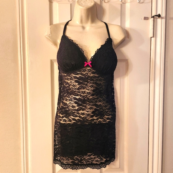 Black Lace Chemise Gilligan & O'Malley - Picture 2 of 14